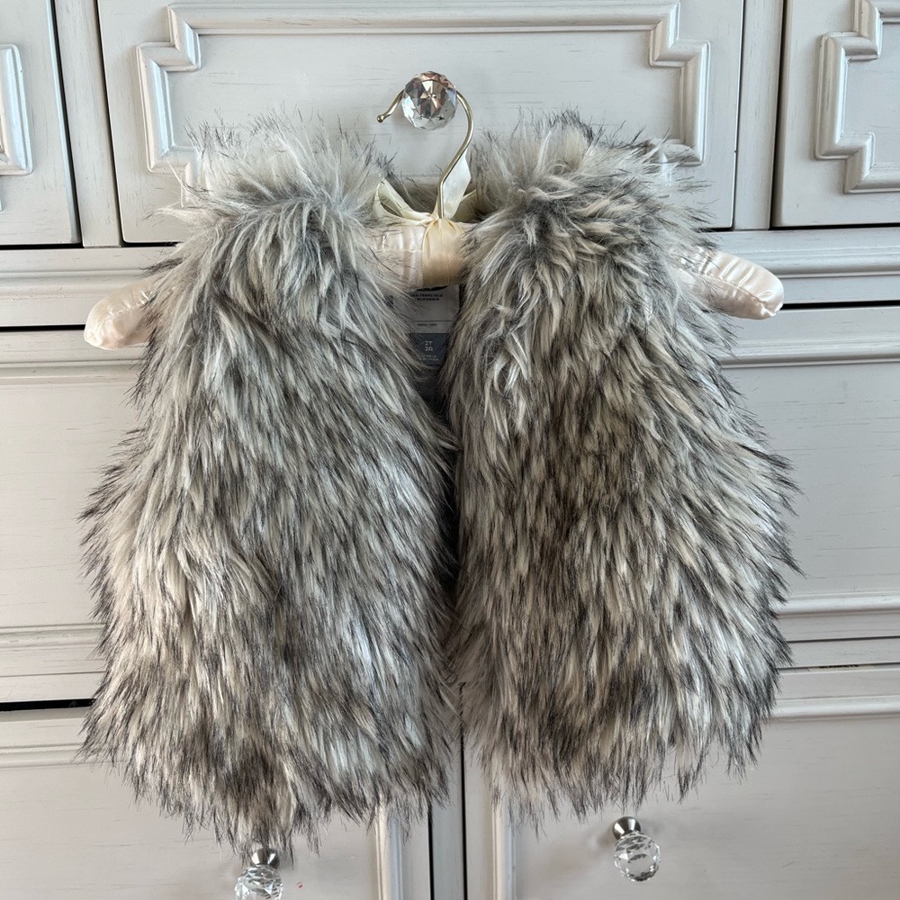 Old Navy Girls Fur Vest-2T